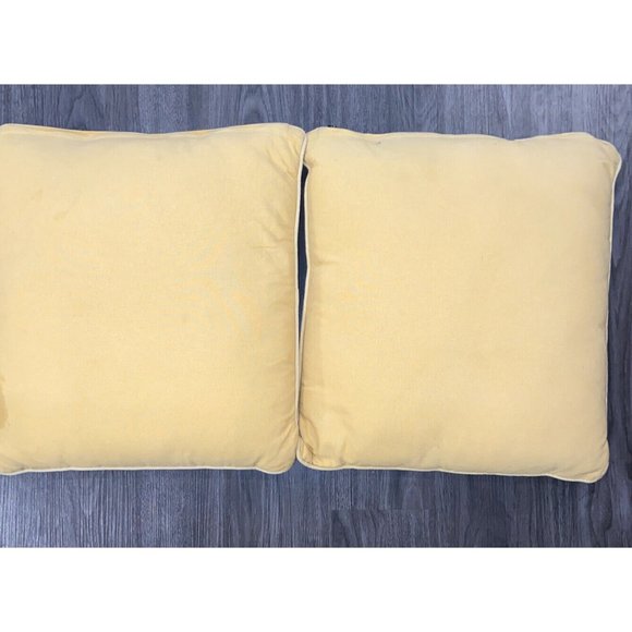 Pier 1 Set of 2 Cottage Coastal Throw Pillows 17" x 17" Embroidery Zipper Floral - Picture 3 of 5